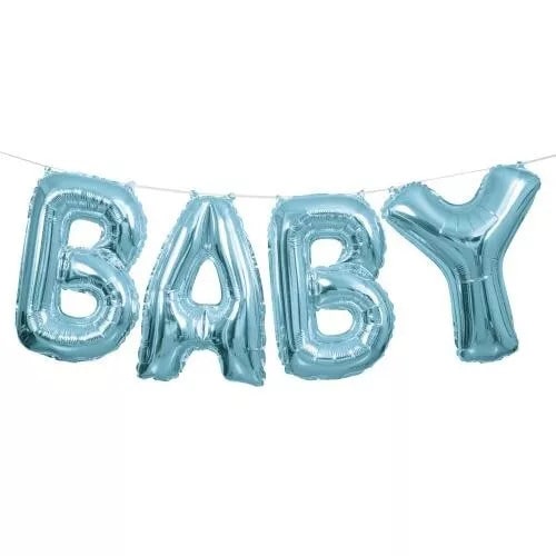 Blue Baby Balloon Word Bunting - Kit