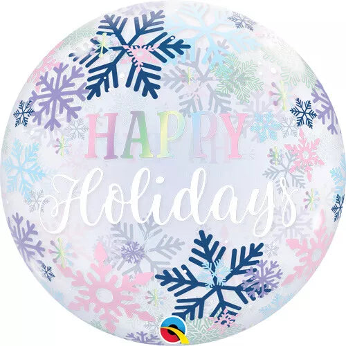 Happy Holidays Christmas Bubble Balloon