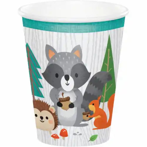 Woodland Animals Party Paper Cups - 8pk