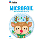 18in Reindeer & Coloured Lights Foil Balloon