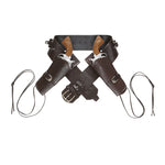 Leatherlook Authentic Western Double Holster and Belt Brown