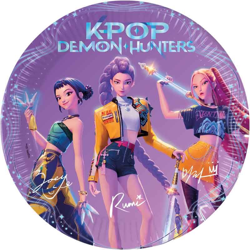 K-POP DEMON HUNTERS 23cm PAPER PLATES - 8pk
