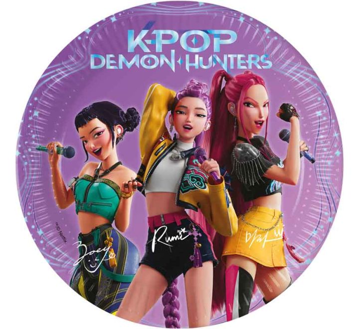 K-POP DEMON HUNTERS 20cm PAPER PLATES - 8pk
