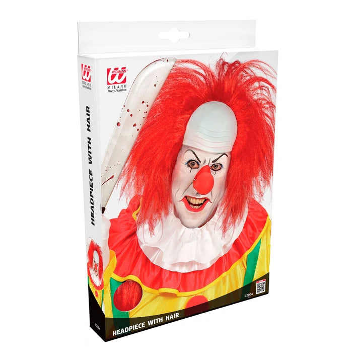 Halloween Clown Headpiece Red Hair