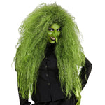 Adult Halloween Oversized Green Frise Witch Wig