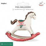 CHRISTMAS ROCKING HORSE AIR FILL FOIL BALLOON