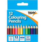 12PK HALF LENGTH COLOURING PENCILS