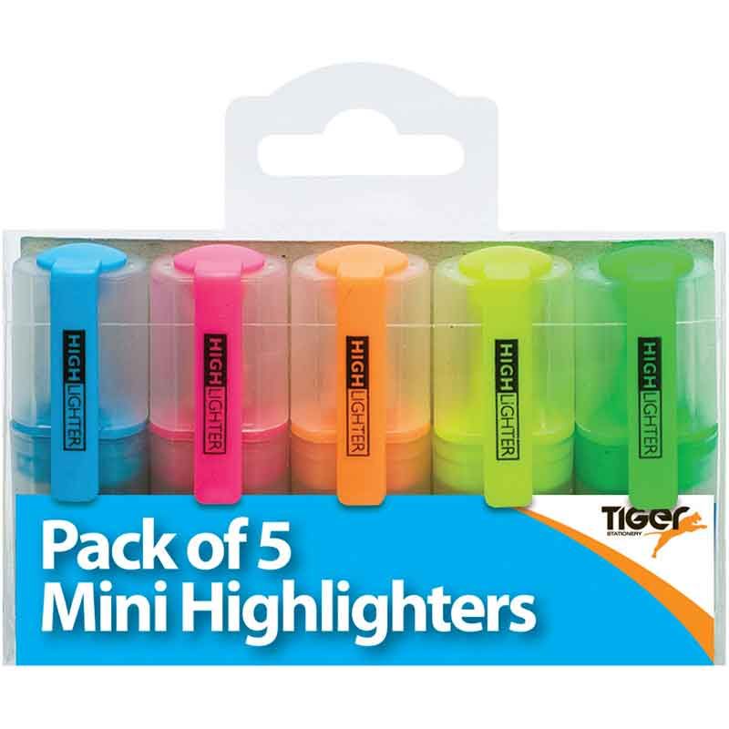 5PK MINI HIGHLIGHTERS