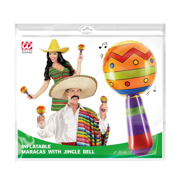 Inflatable Maracas with Jingle Bell