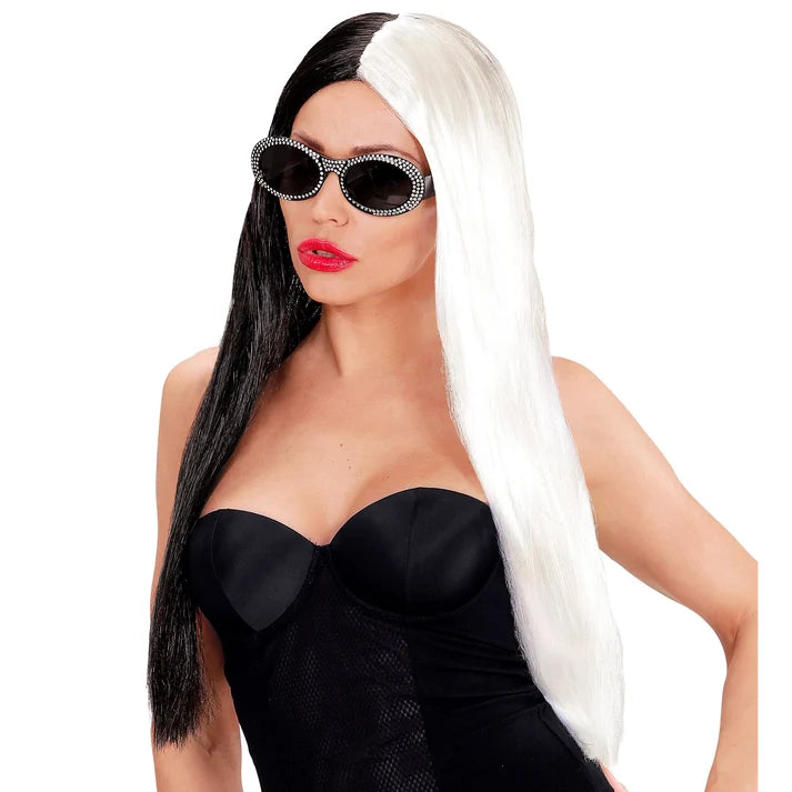 Black/White Demonia Wig