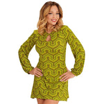 Ladies The 1970's Groovy Style Wallpaper Dress