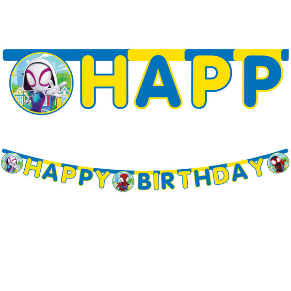 Spidey And His Amazing Friends Happy Birthday Banner