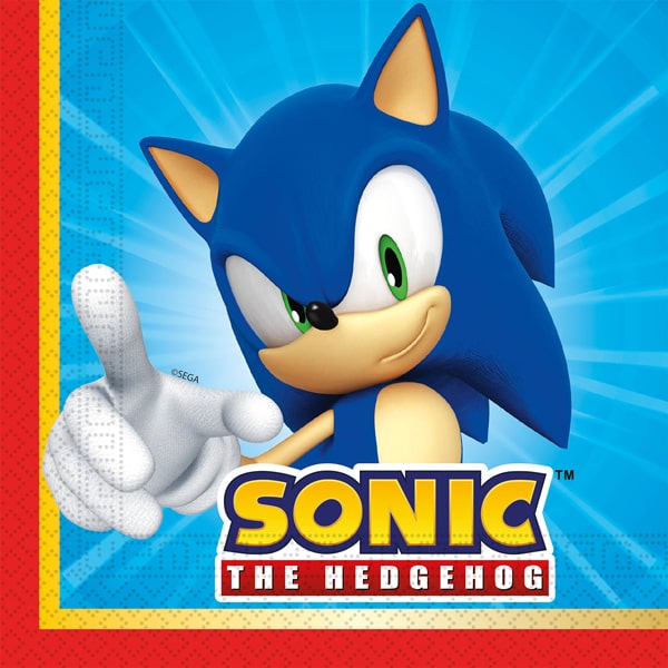 Sonic The Hedgehog Party Paper Napkins - 20pk