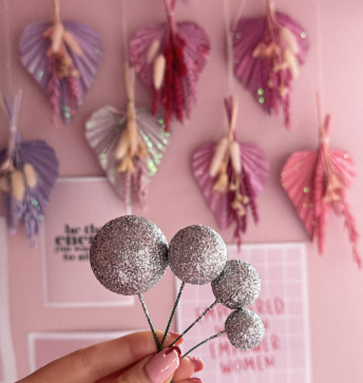 Cake Spheres | Cake Balls | Glitter Cake Topper Spheres