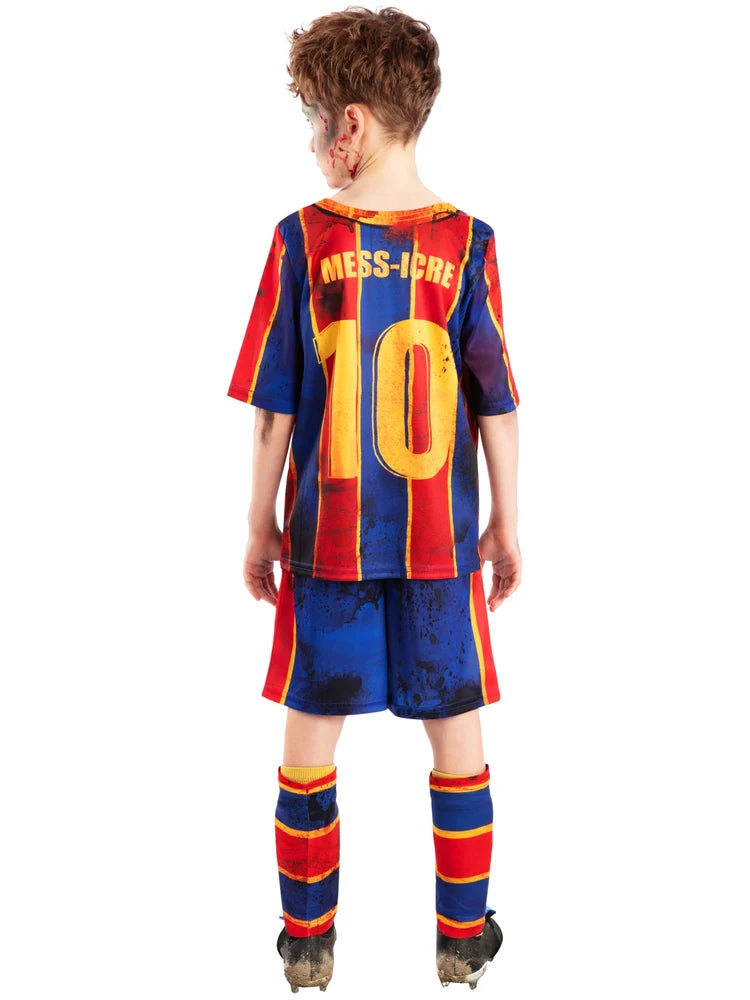 Kids Footballer Zombie Mess-icre Costume