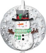 24in Snowman Insider Clear Balloon in a Balloon