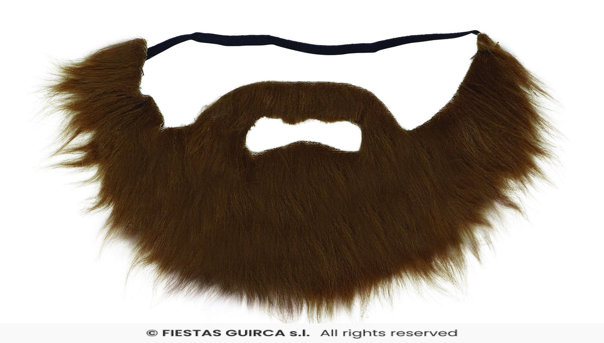 Brown Beard and Moustache with Elastic