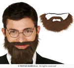 Brown Beard and Moustache with Elastic
