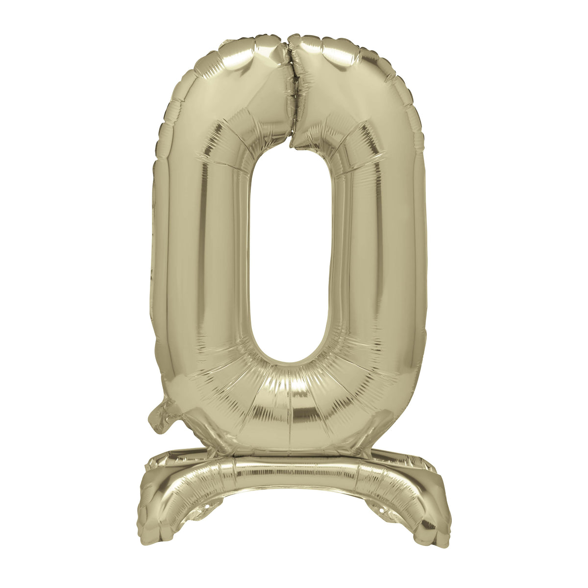 Air Fill Giant Standing Foil Balloon - Gold Number 0