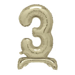 Air Fill Giant Standing Foil Balloon - Gold Number 3
