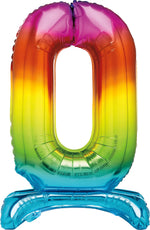 Air Fill Giant Standing Foil Balloon - Rainbow Number 0