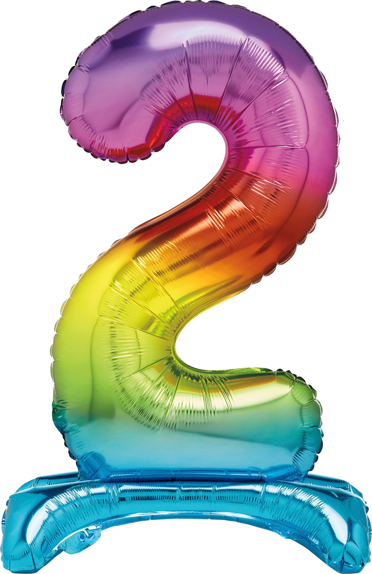 Air Fill Giant Standing Foil Balloon - Rainbow Number 2