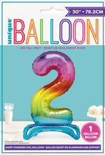 Air Fill Giant Standing Foil Balloon - Rainbow Number 2