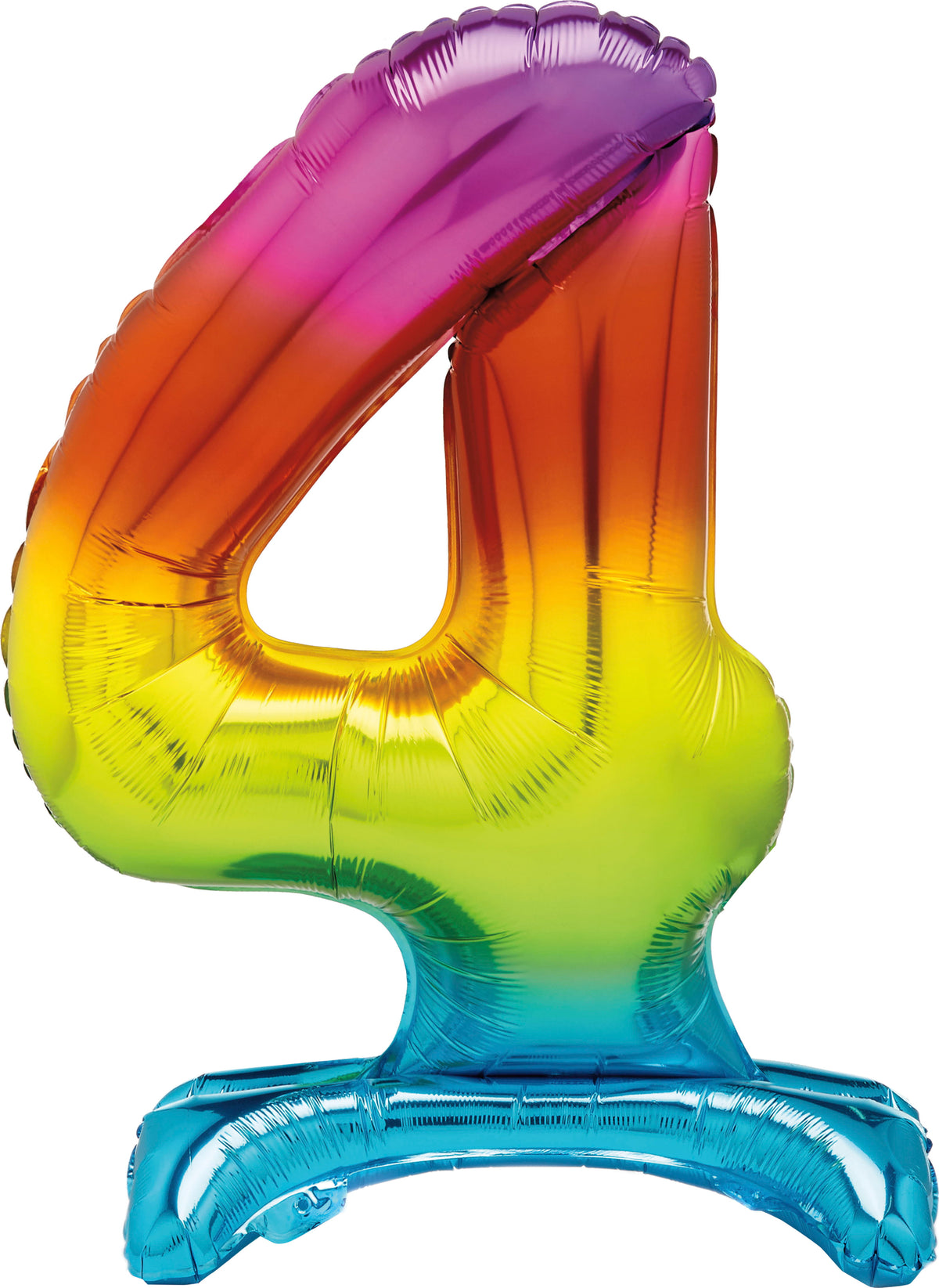 Air Fill Giant Standing Foil Balloon - Rainbow Number 4