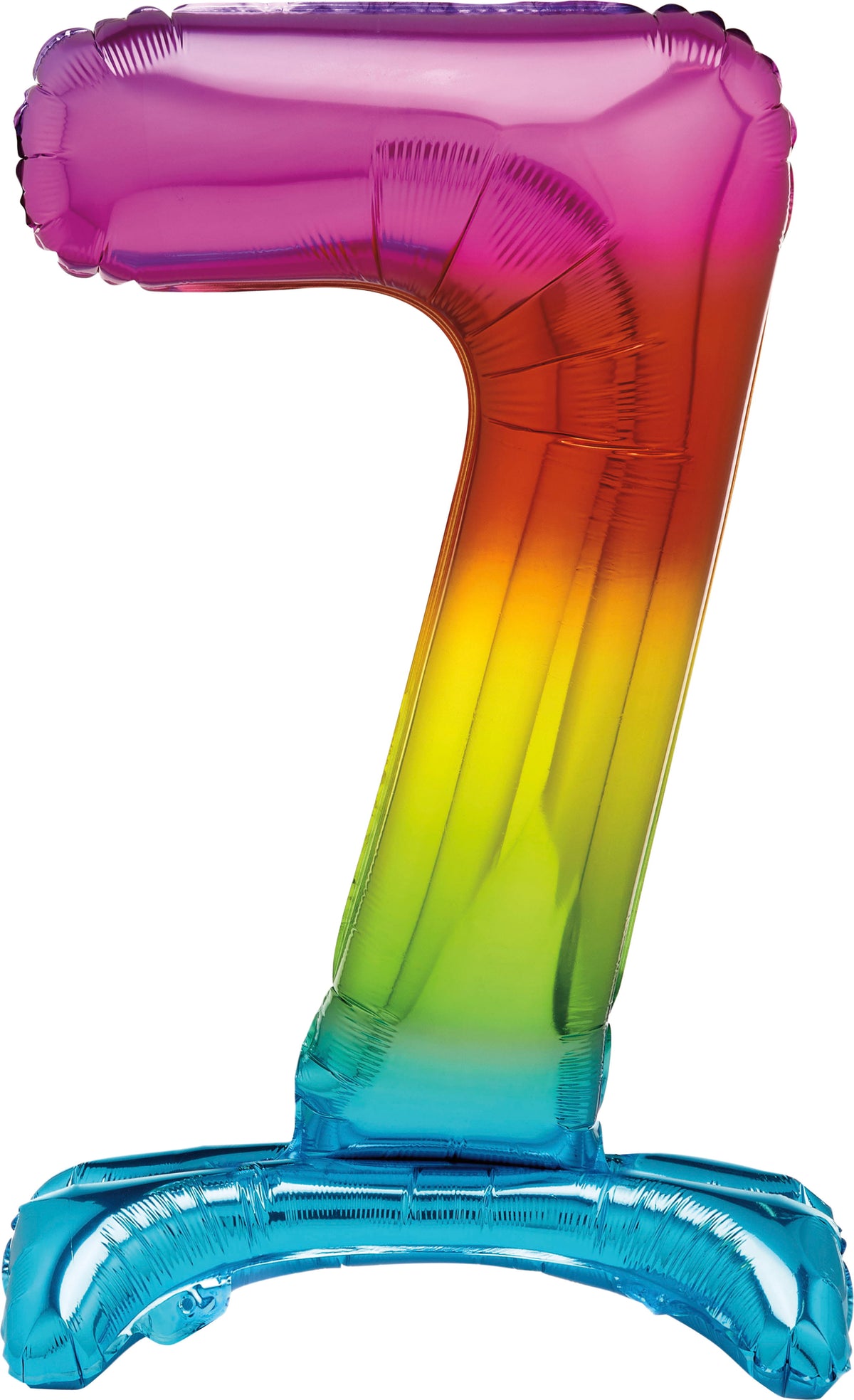 Air Fill Giant Standing Foil Balloon - Rainbow Number 7