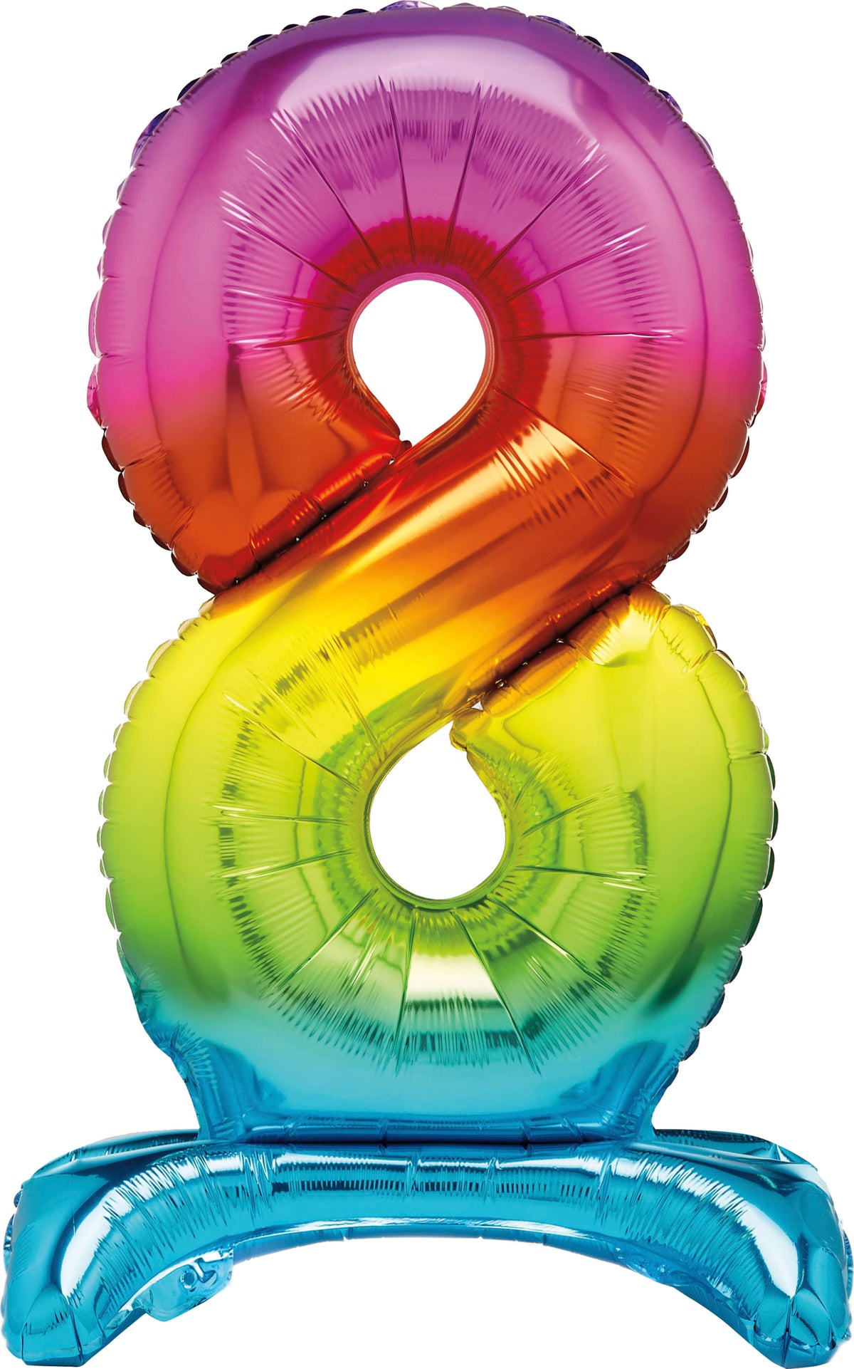 Air Fill Giant Standing Foil Balloon - Rainbow Number 8