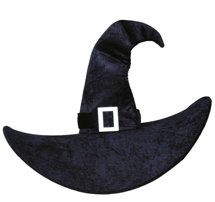 Extra Large Black Witches Hat with Buckle