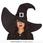 Extra Large Black Witches Hat with Buckle