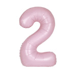 Matte Lovely Pink Number 2 Foil Balloon 34"