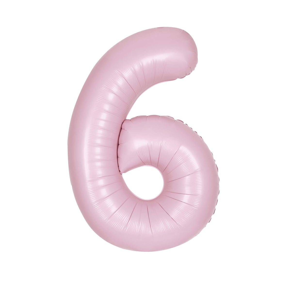 Matte Lovely Pink Number 6 Foil Balloon 34"