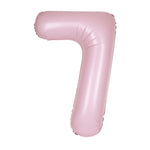 Matte Lovely Pink Number 7 Foil Balloon 34"