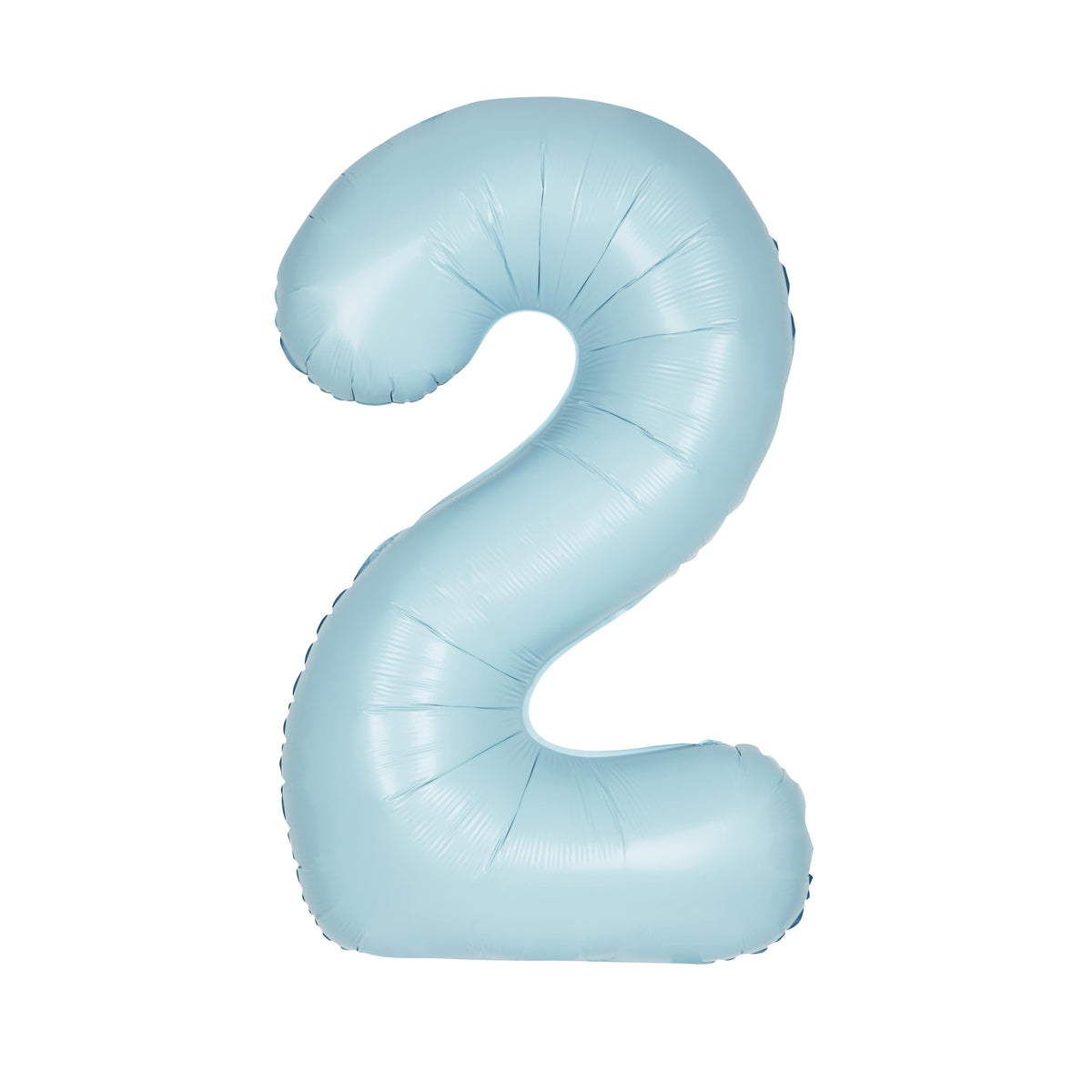 Matte Powder Blue Number 2 Foil Balloon 34"