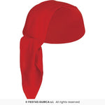 Red Pirate Hat With Skull & Cross Bone Detail