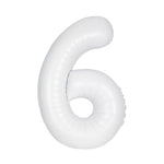 Matte White Number 6 Foil Balloon 34"