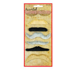 6ASST COLOUR MOUSTACHES