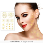 Gold Spiders & Webs Tattoo sheets