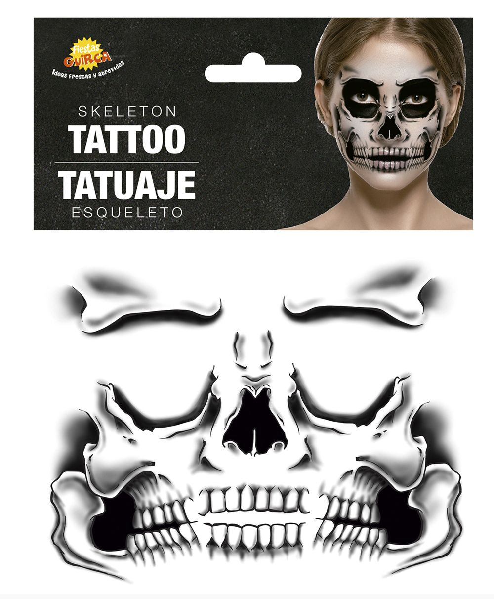 Skeleton Face Tattoo
