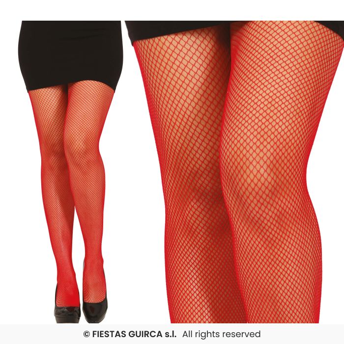 Small Red Fishnet Tights