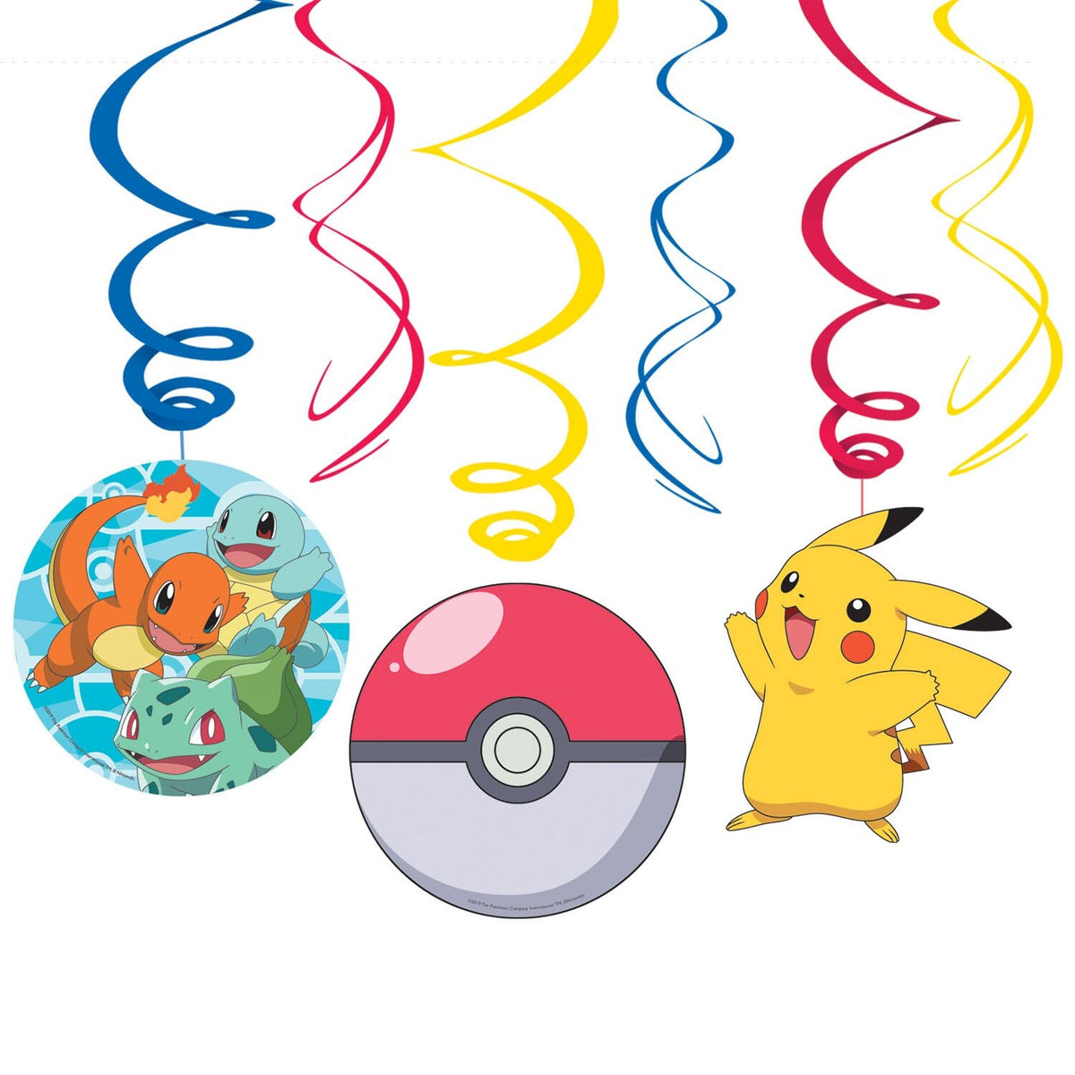 Pokémon Swirl Decorations - 6pk