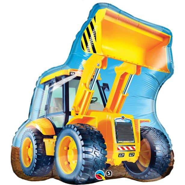 Yellow Construction Digger 32" Foil Shaped Balloon