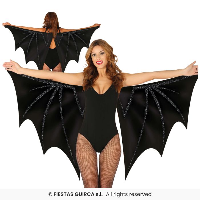 Black Bat Wings, Fabric - 170x80 cm