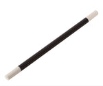 A black cylindrical rod or stick with white ends, shown diagonally on a plain white background. A small copyright notice for Fiestas Guirca s.