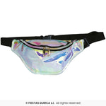 80s Holographic Silver Belt Bag