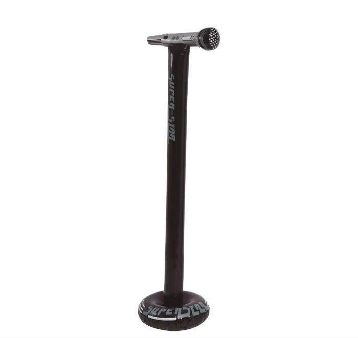 A black stand-mounted microphone on a white background, with visible text including 'SUPER 8000' on the base and 'SUPER 8000 V2' on the pole.