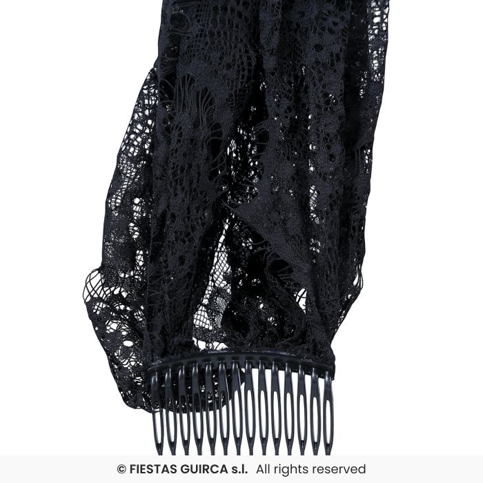 Black Veil, Haircomb - 60cm