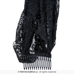Black Veil, Haircomb - 60cm